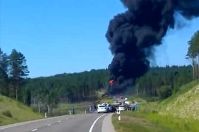 На трассе под Шимановском опрокинулся и загорелся бензовоз - gtrkamur.ru