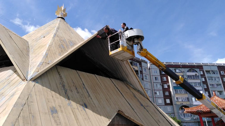 В благовещенском парке Дружбы снесут аварийное здание