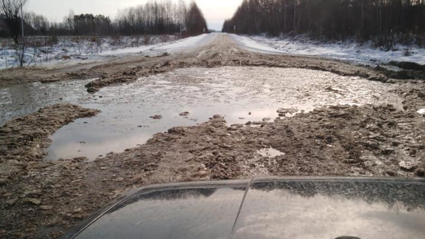 Движение автобусов на участке трассы Зея — Поляковский запретили из-за огромных луж - gtrkamur.ru