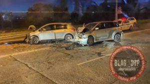 Сразу три автомобиля столкнулись в Благовещенске - gtrkamur.ru