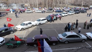 В Тамбовке автопробег завершился построением в букву Z - gtrkamur.ru