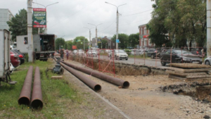 На благовещенской улице Горького обновили 120 метров коммуникаций - gtrkamur.ru