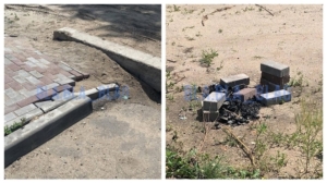 В Моховой Пади вандалы сложили мангал из недавно уложенной тротуарной плитки - gtrkamur.ru