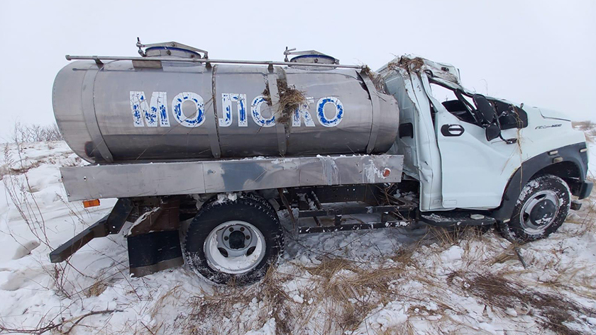Водитель опрокинувшегося молоковоза в Белогорском округе был пьян - gtrkamur.ru