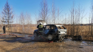 Сегодня утром в Февральске полностью сгорел легковой автомобиль - gtrkamur.ru