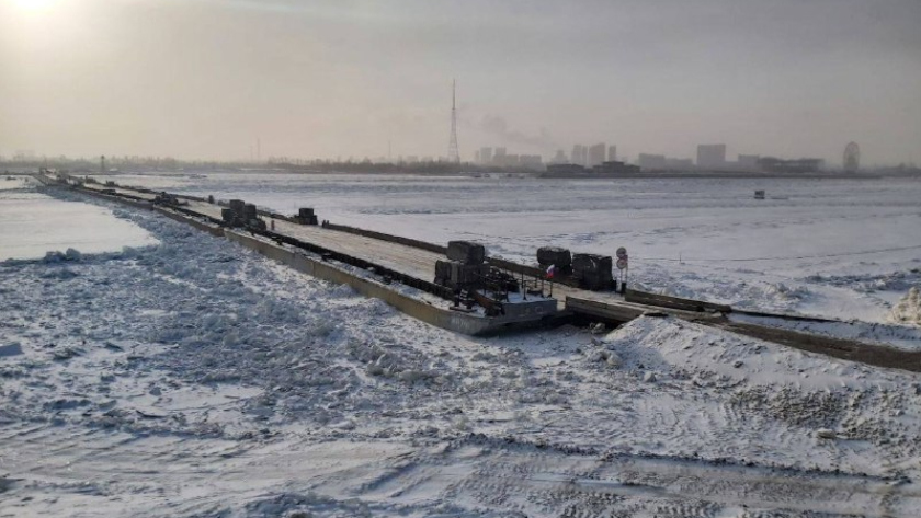 В январе из Приамурья в Китай по понтонному мосту доставили 35 тысяч тонн продовольствия - gtrkamur.ru