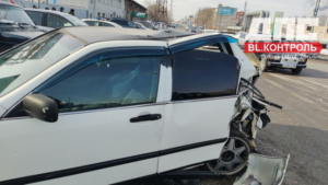 Два человека пострадали в массовой аварии в Благовещенске - gtrkamur.ru