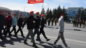 Военный парад начали репетировать в Белогорске - gtrkamur.ru