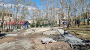 Работы по благоустройству стартовали в еще одном сквере Сковородина - gtrkamur.ru