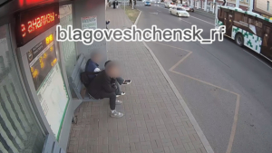 Остановку возле гимназии № 1 в Благовещенске «украсили» плохими надписями - gtrkamur.ru