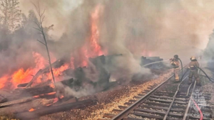 Шпалы горели на тупиковой ж/д ветке в Тындинском округе - gtrkamur.ru