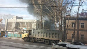 Строящийся Центр культурного развития загорелся сегодня в городе Сковородино - gtrkamur.ru