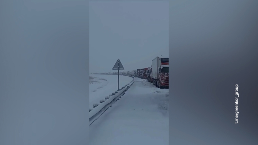 Очередь из фур скопилась на границе из-за аномального снегопада в Приамурье - gtrkamur.ru