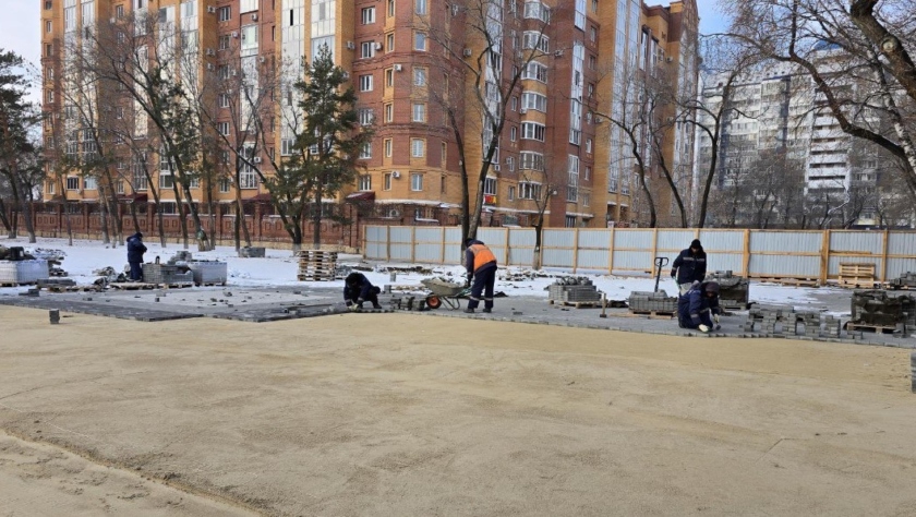 Капремонт площади Победы в Благовещенске приостановлен из-за морозов - gtrkamur.ru