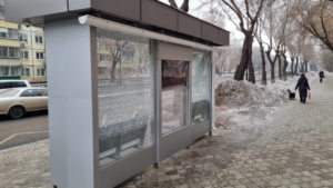 В областном центре от рук вандала пострадала автобусная остановка - gtrkamur.ru