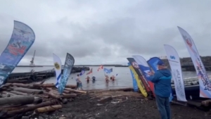 Пловцы из Приамурья проплыли 80 километров в ледяных водах Арктики, посвятив заплыв Великой Победе - gtrkamur.ru