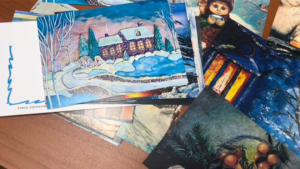 От всего сердца и кисти. Амурские художники «серебряного» возраста отправили на передовую открытки с собственными картинами. - gtrkamur.ru