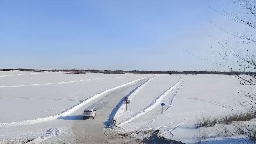 Девятая ледовая дорога в Приамурье соединила Свободный и Введеновку - gtrkamur.ru