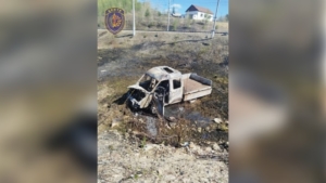 В Сковородинском округе грузовик съехал в кювет и загорелся - gtrkamur.ru