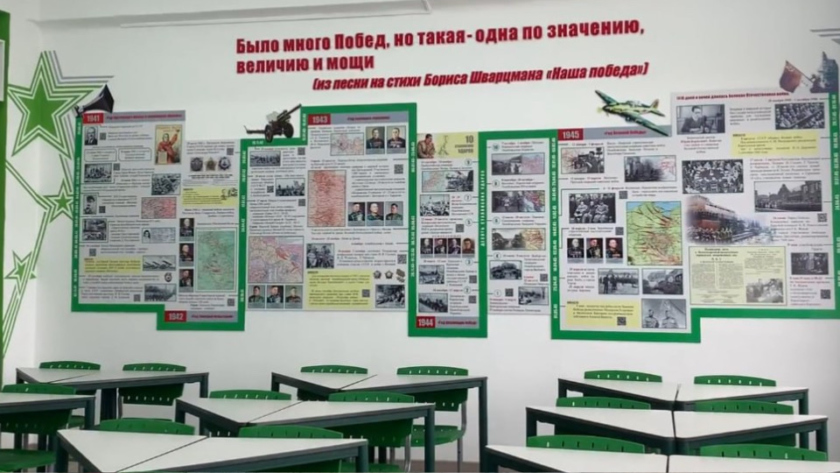 В белогорской школе открыли кабинет истории, посвящённый Великой Отечественной войне - gtrkamur.ru